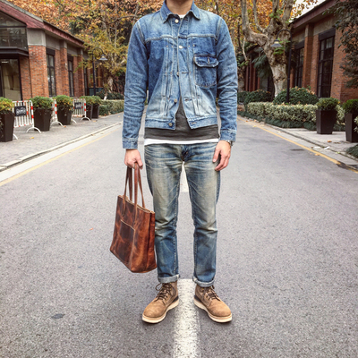 Gypsy & Sons日产手工水洗赤耳一代牛仔夹克 VV101替代品