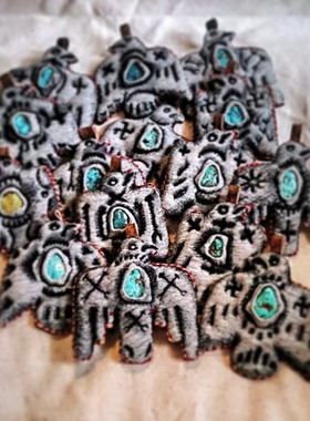 现货一物多用手缝老布雷鸟吊坠