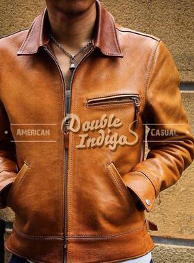 Tenjin Works日本天神 手工制作原色黑色茶芯JS02机车皮衣夹克