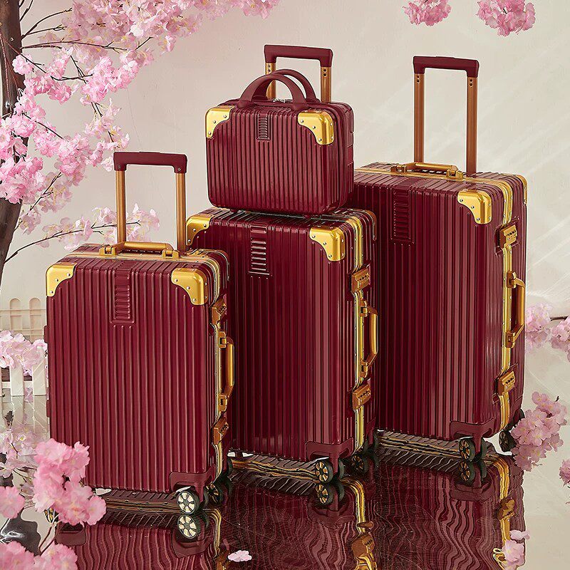 不莱玫结婚行李箱陪嫁箱红色箱子旅行箱