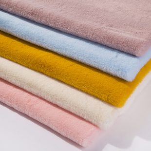 短毛绒布料仿獭兔毛柜台展示布背景布玩具玩偶毛毛布手工diy面料