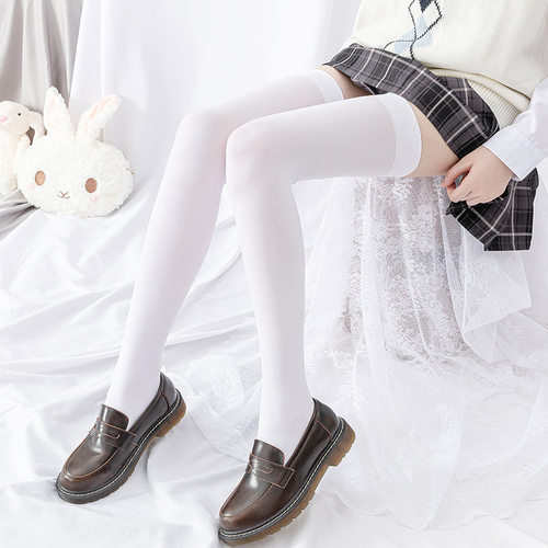 cos天鹅绒加长过膝袜少女高筒
