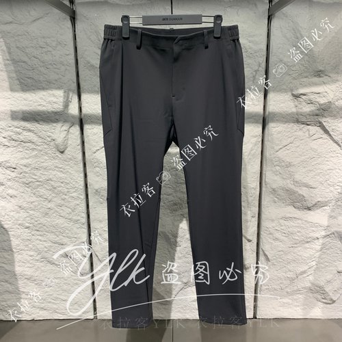 安踏冠军冬男加绒梭织商务长裤