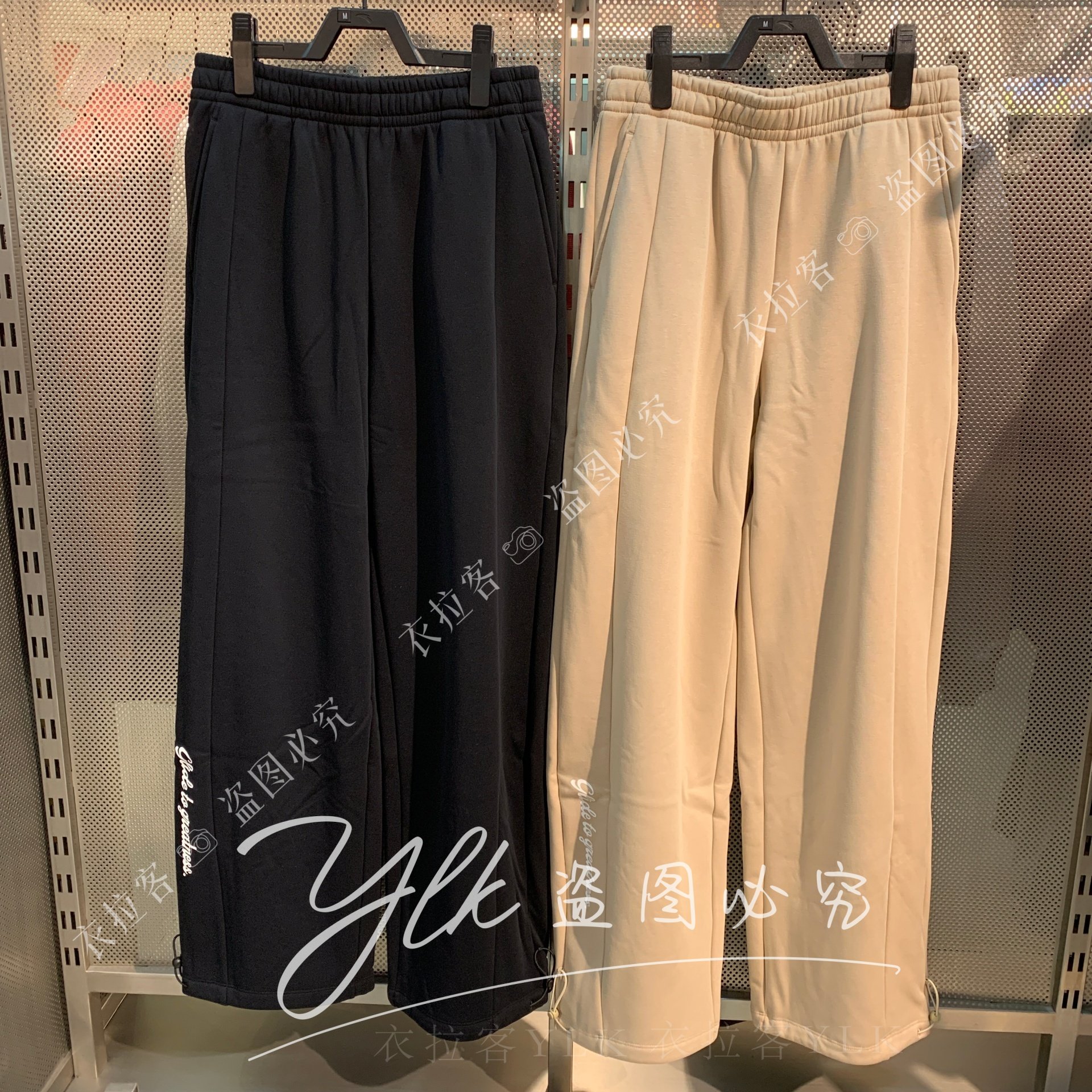 安踏女直筒休闲裤2025冬季新款