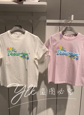 斯凯奇儿童2026夏季女童休闲透气针织短袖T恤衫L226G024