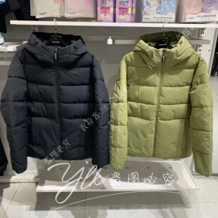 斯凯奇2025冬季男款防水聚热保暖舒适梭织裥棉连帽外套P425M201