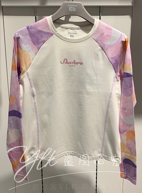 斯凯奇2026新年款女孩秋冬时尚潮流长袖针织T恤衫P126G019