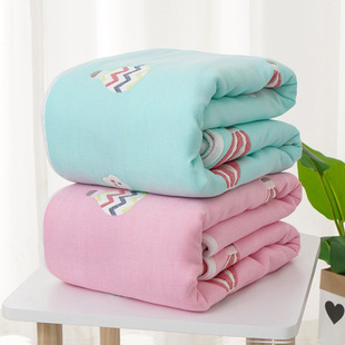 A类纯棉 冬季十层纱布童被加厚儿童毛巾被幼儿园婴童盖被浴巾抱被
