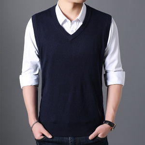 羊毛商务背心宽松坎肩无袖t恤运动背心