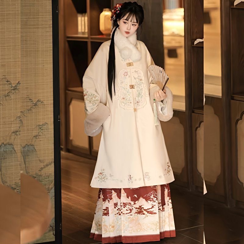 闺蜜新禧大明明制汉服女合领长袄加绒加厚日常马面裙冬款日常套装,女装/女士精品,汉服套装,淘宝优惠券,粉丝福利购,淘宝优惠卷