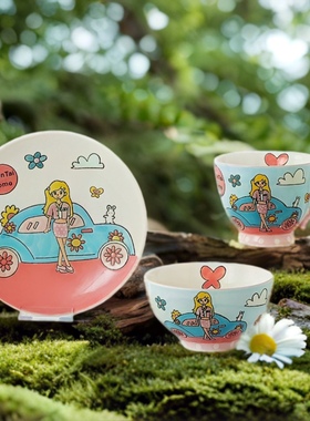 Cozy芭比娃娃马克杯子女生生日礼物伴手礼陶瓷可爱创意个性潮流