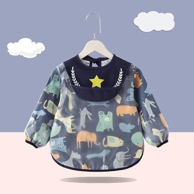 幼儿吃饭围兜罩衣专用女童神器秋季围嘴轻薄秋冬外穿冬季女宝口水