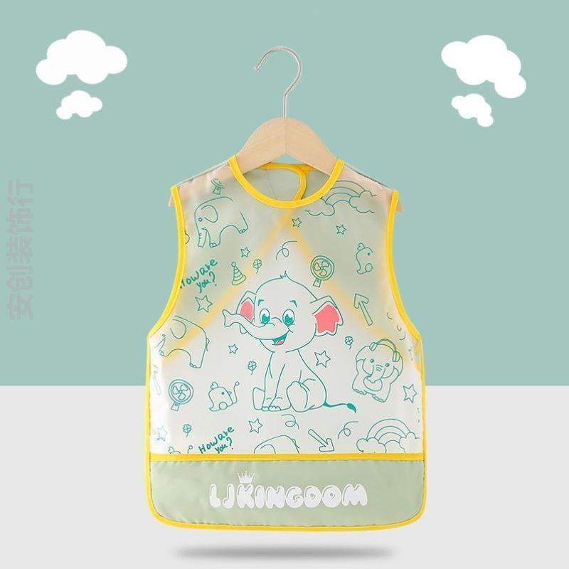 儿童学吃饭围兜专用男宝婴幼儿春秋护衣罩衣巾秋冬轻薄男女神器女