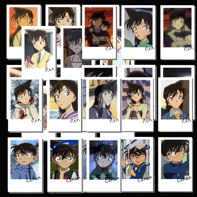 名侦探柯南周边小兰 拍立得签名小卡片 动漫lomo卡相片二次元照片