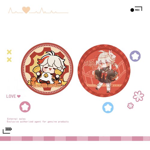万叶 原神 动漫吧唧卡通Q版材料包福袋盲盒二次元周边同人徽章