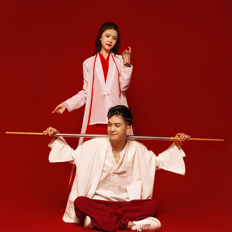 影楼拍照主题服装大话西游紫霞仙子至尊宝情侣古装婚纱照写真摄影