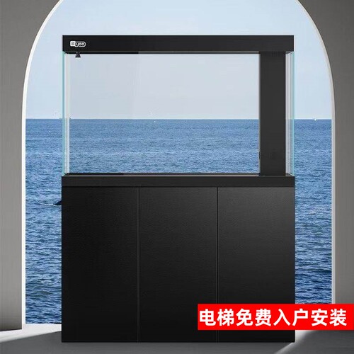 yee鱼缸客厅2026年新款底滤造景超白入户门隔断玄关免换水龙鱼缸