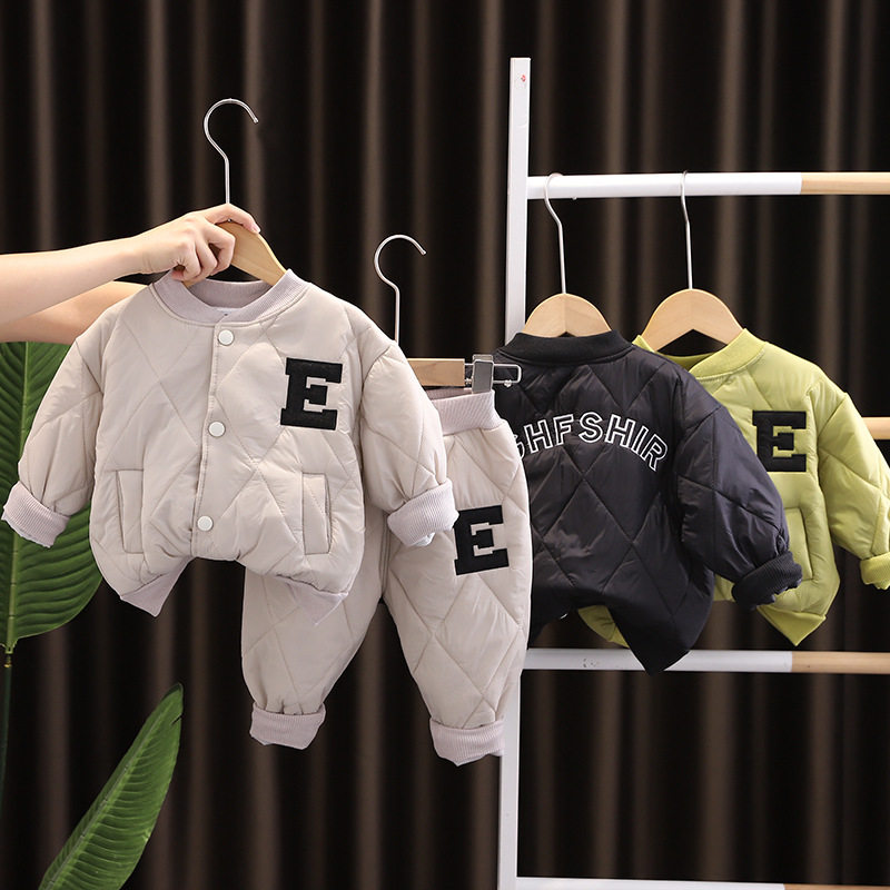 男童一岁宝宝棉服套装冬季外穿加厚2023新款潮帅气时髦儿童衣服萌