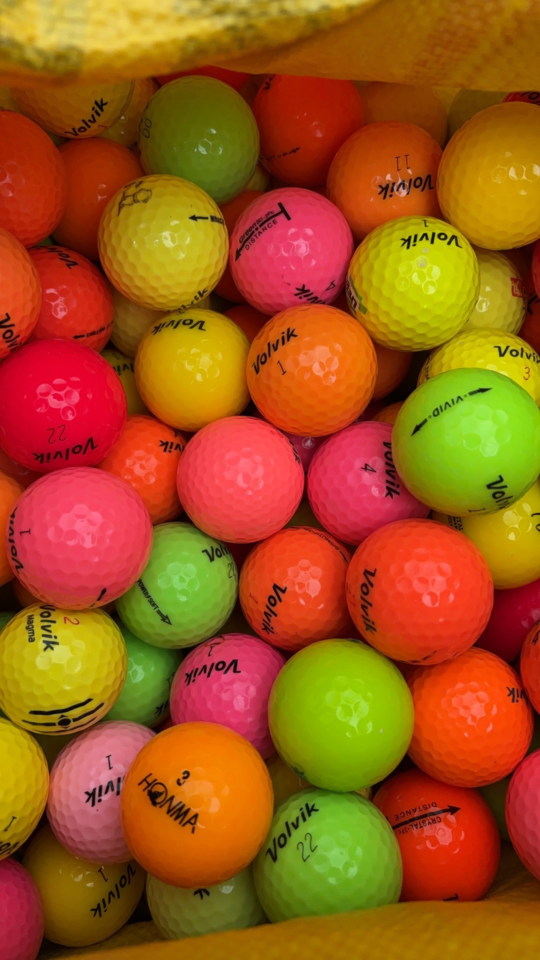 VOLVIK高尔夫球二手球彩球练习球杂牌彩球高尔夫球彩球下场用球