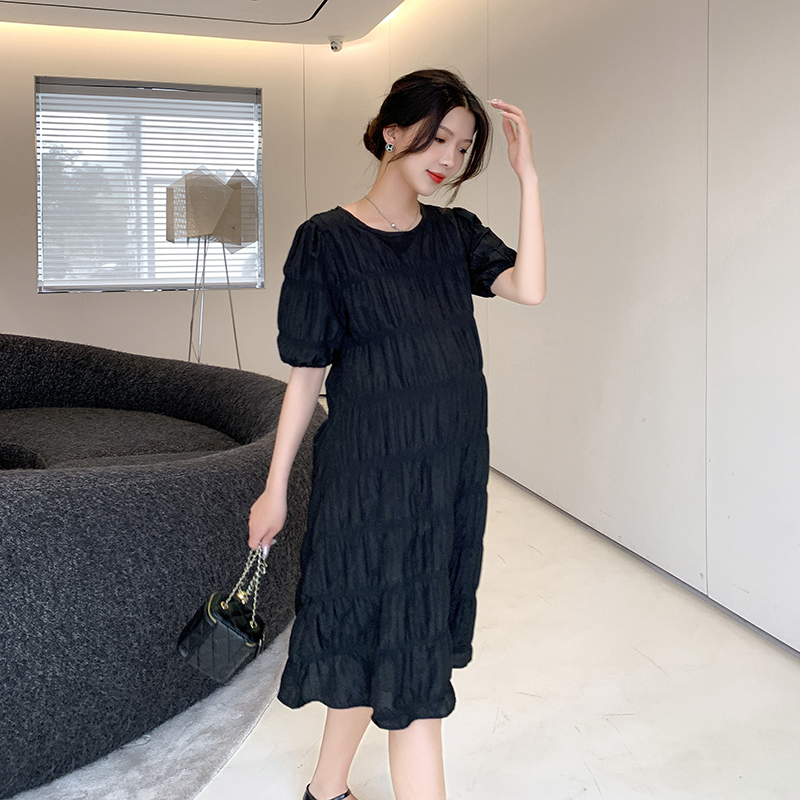 新款孕妇夏装连衣裙法式夏季白色时尚孕妇装夏款2023新款高品质裙
