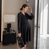 职业孕妇雪纺裙 小个子轻奢高级感夏季 孕妇春装 连衣裙春秋2026新款