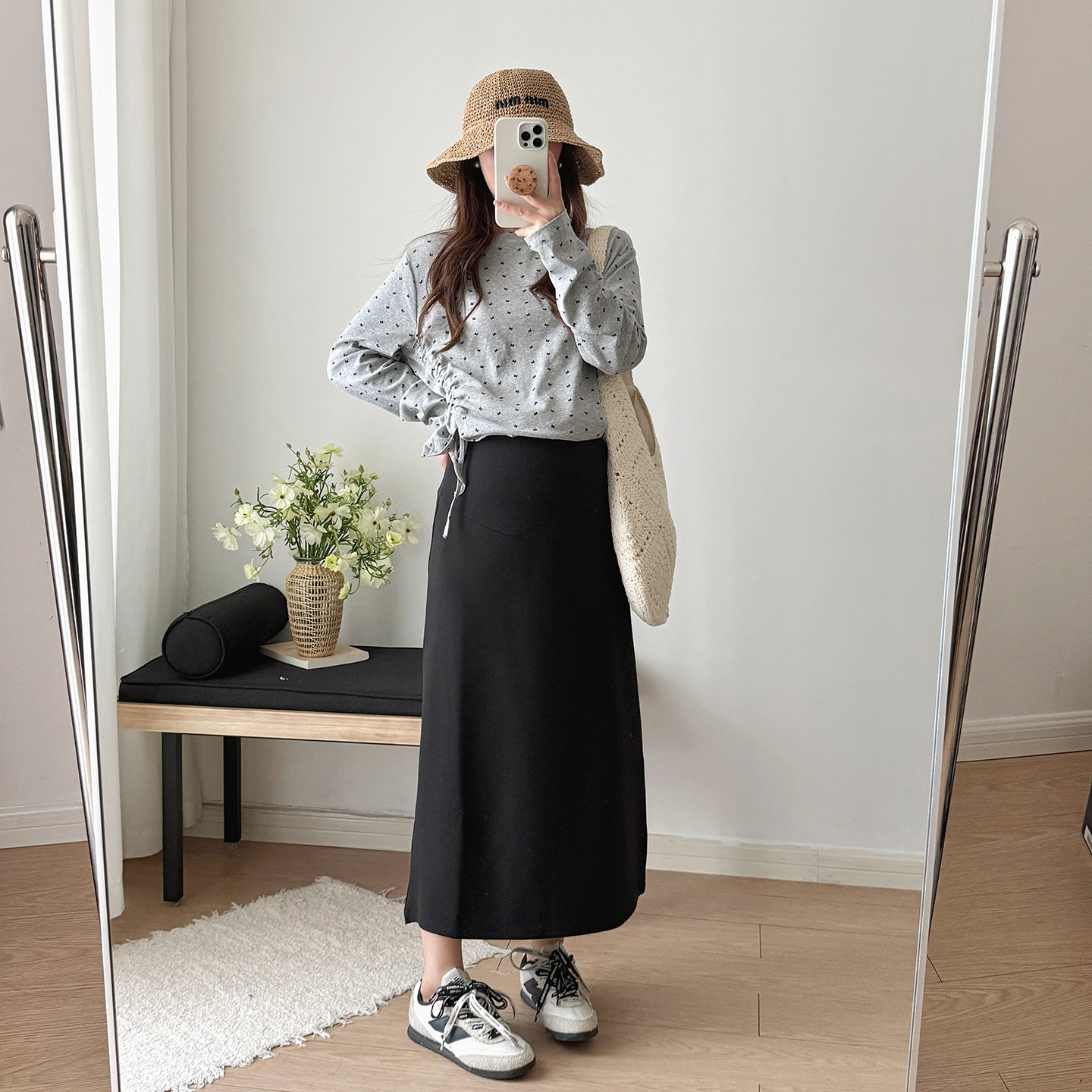 孕妇半身裙2026春夏新款高腰托腹显瘦直筒半裙