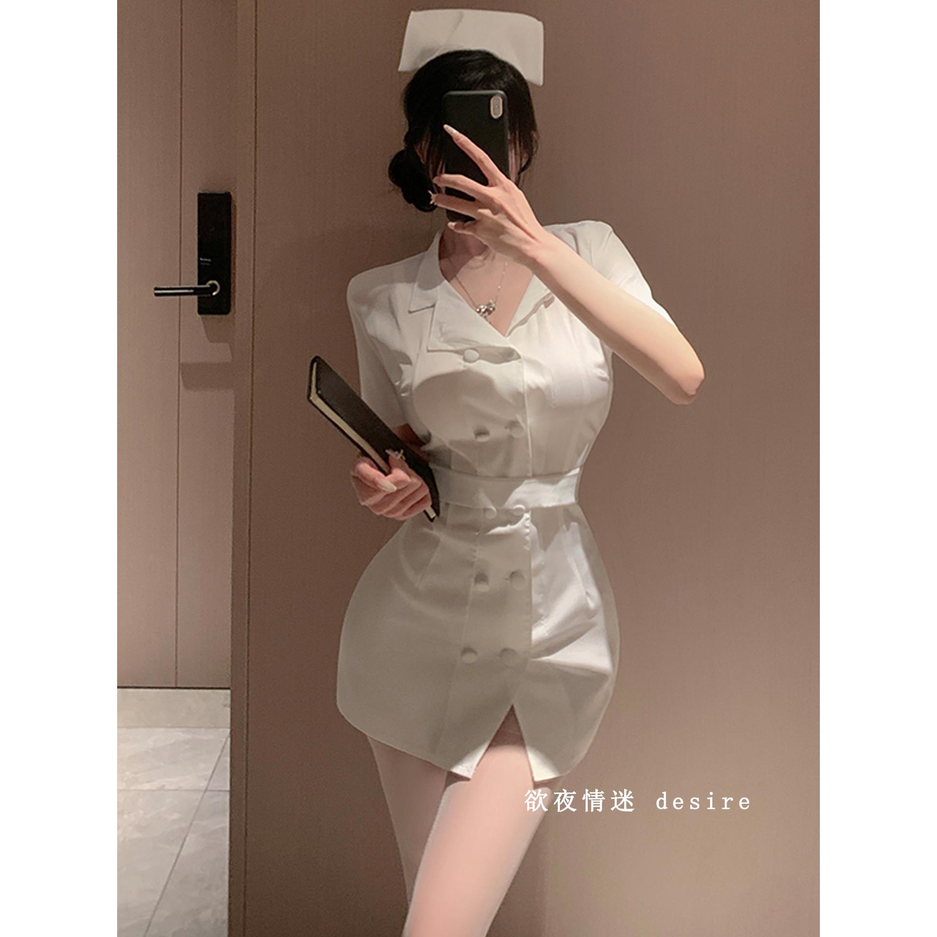情趣护士cos职业装性感制服纯欲辣妹套装白衣天使qqny内衣诱惑装