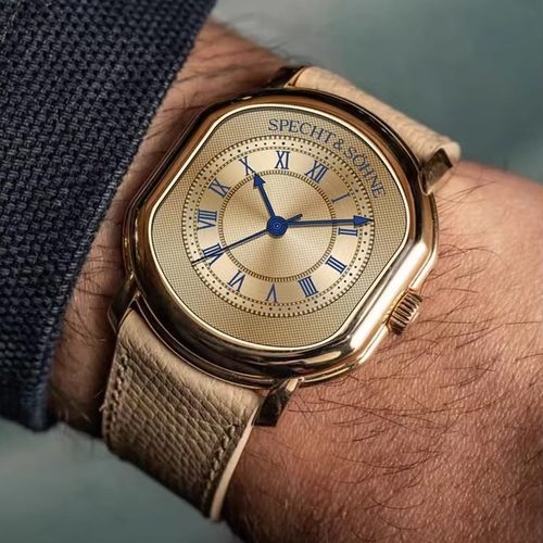 specht&sohne双面椭圆形表壳VH31扫秒机芯经典奢华腕表35mm中古表