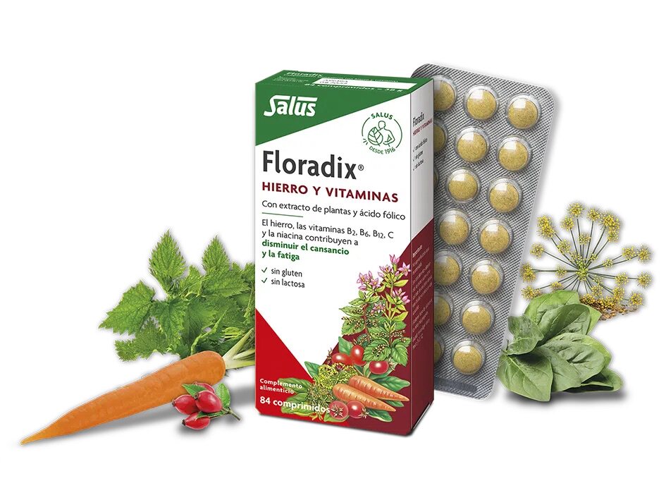 旺购上品西班牙代购SALUS FLORADIX 铁血叶酸片84粒