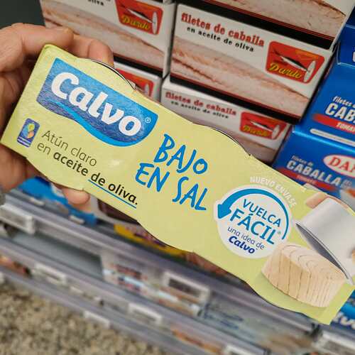西班牙橄榄油金枪鱼罐头CALVO ATUN CLARO低盐版无防腐剂3盒*52克