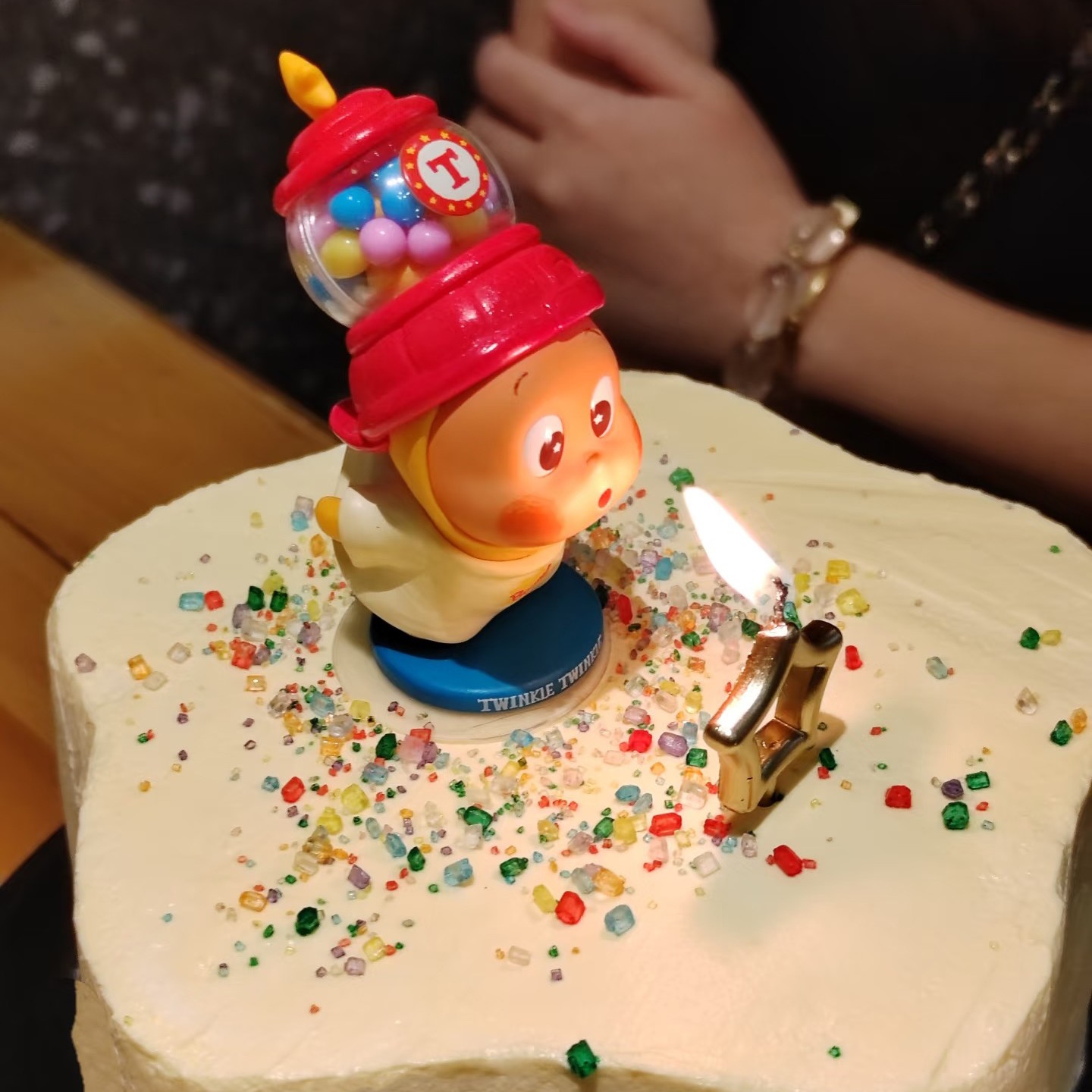 小红书同款吹蜡烛星星人蛋糕装饰