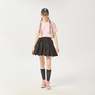 AIMEEWQ25新款 AM0512 小怪兽纯棉200克40双纱涂料染色搞怪穆尔短袖