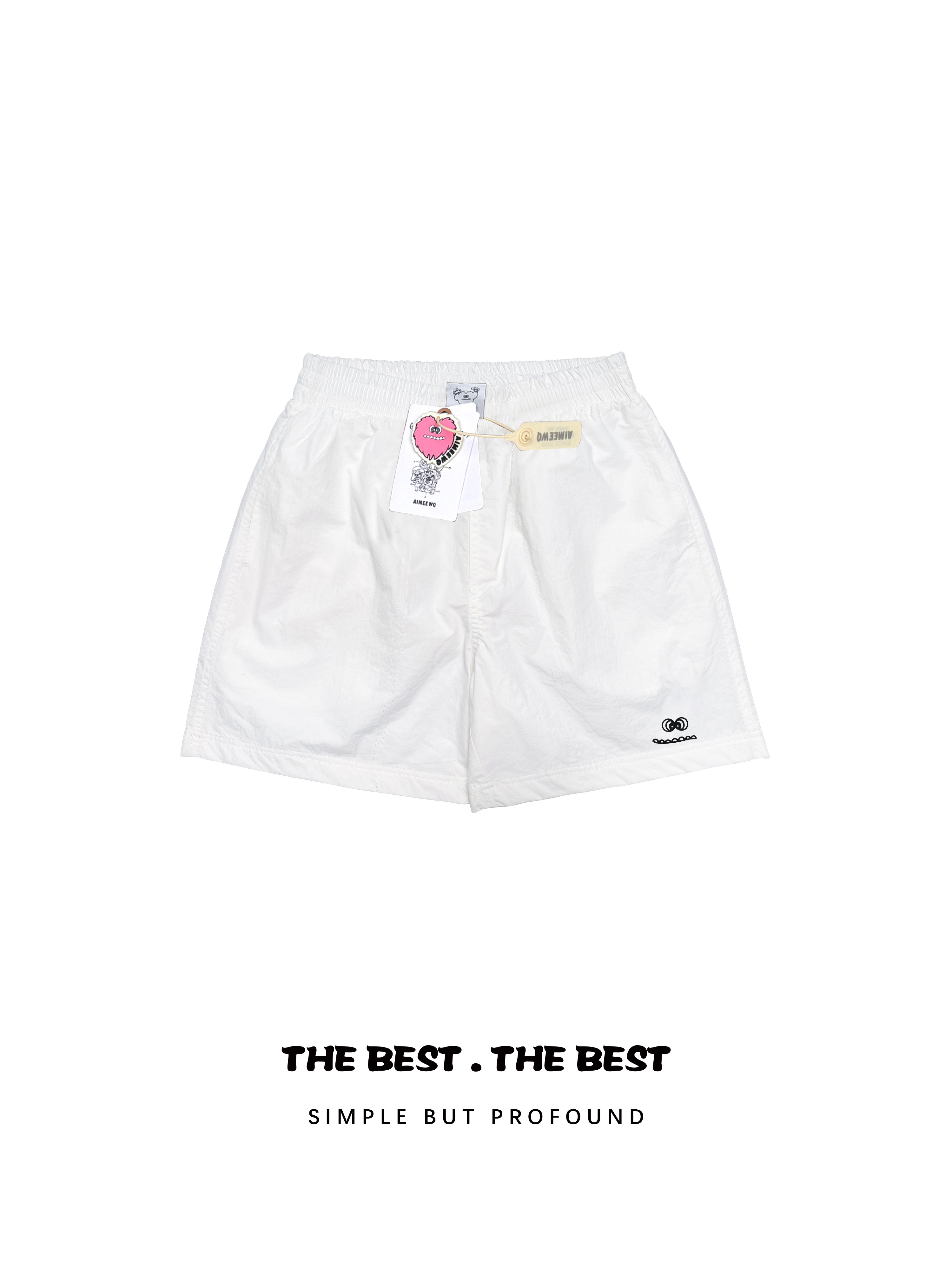 AIMEEWQ 百搭刺绣吸汗运动日常上班通勤梭织短裤 S6059-1