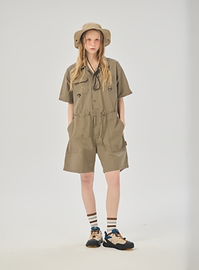 AIMEEWQ  新款春夏小怪兽纯棉纯棉爬山旅行cc梭织连体服A  MS0762