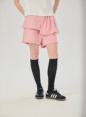 AIMEEWQ   新款春夏季小怪兽400克纯棉水洗LOGO针织短裙裤AMS1031