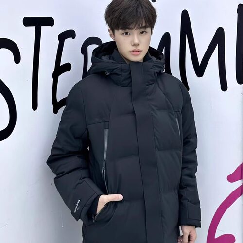 抗寒三防情侣长款白鹅绒羽绒服