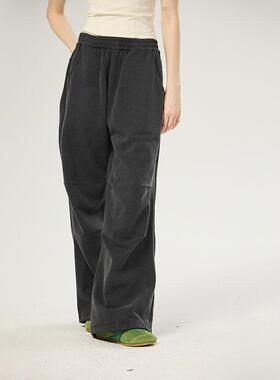 AIMEEWQ 25春秋新款专柜爆款纯棉宽松潮牌小怪兽休闲裤   AMS0227