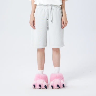 简约高腰显瘦宽松刺绣S6869短裤