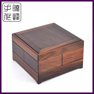 大红酸枝全独板文盒红木收藏盒新古典中式首饰盒成套印章盒包邮