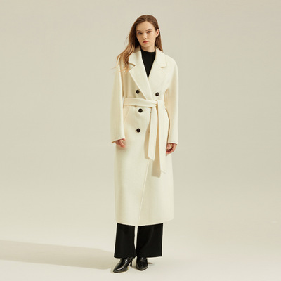 2025秋冬大衣经典款双面羊驼毛大衣长款毛呢羊毛101801大衣外套女