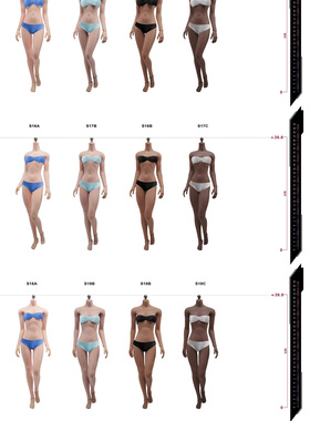 TBLeague 1/6 无头钢骨 中胸窄肩 女素体 S16A 白肤色 S17B小麦色