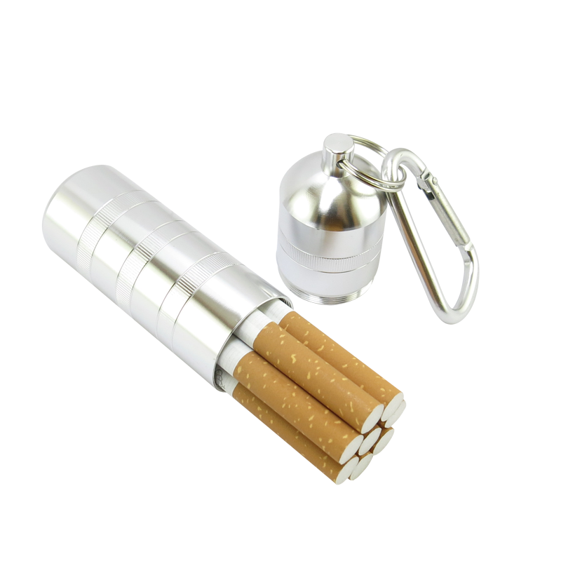 圆筒材质带胶圈密封防水刻字烟盒