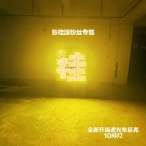 张桂源超薄贴片软灯牌超亮COB灯牌应援明星粉丝团购遮光布款定制