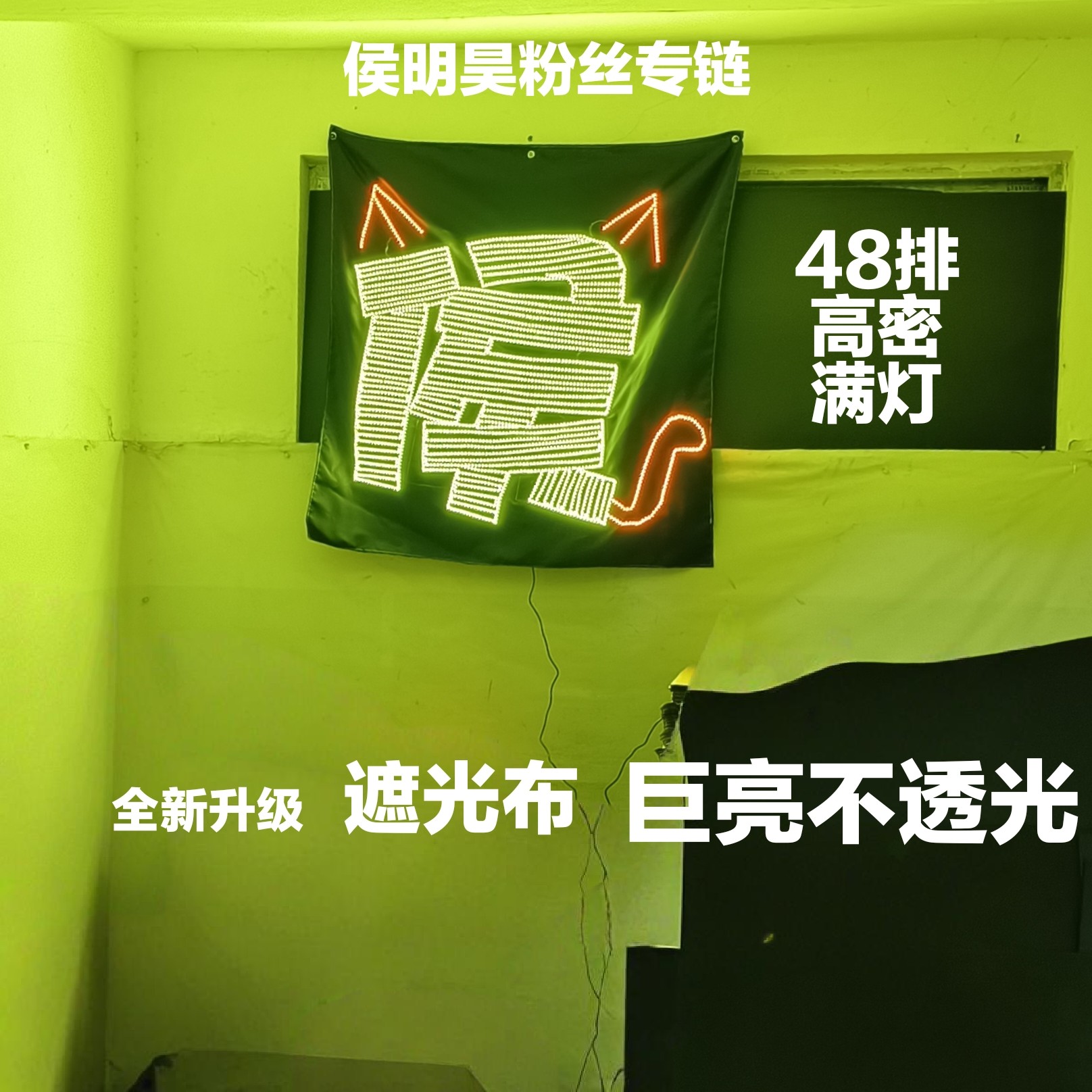 侯明昊应援灯牌发光灯旗粉丝应援灯牌超薄羽纱布可折叠团购音乐节