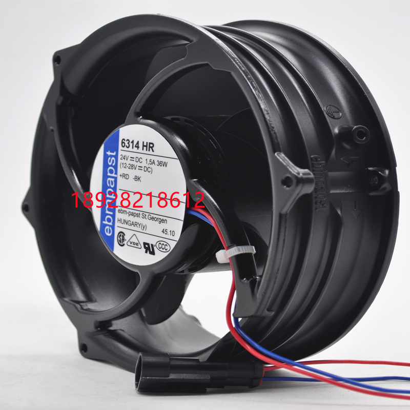 原装ebmpapst 24V 36W 6314HU 6314HR ACS510变频器ABB散热风扇