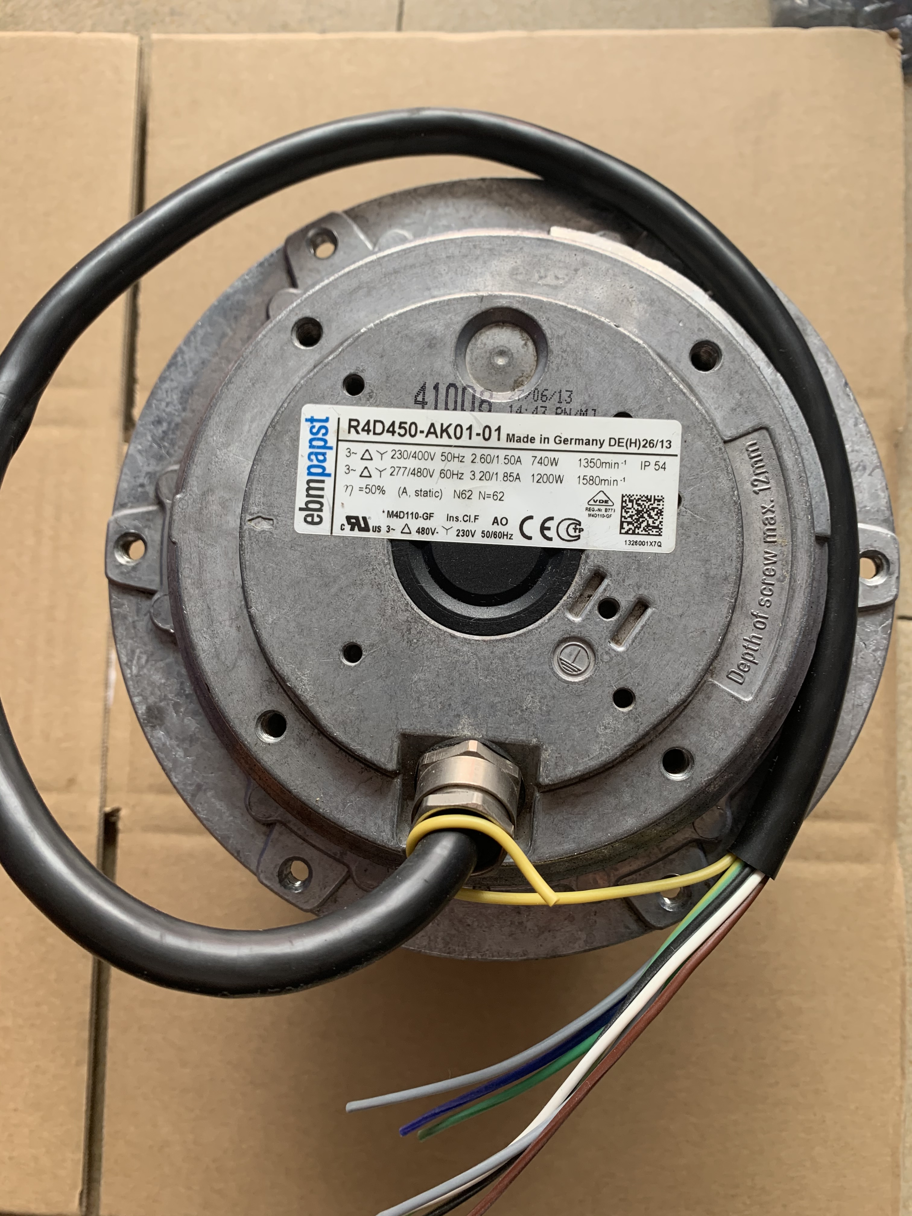 R4D450-AK01-01/F01原装正品ebmpapst 230V/400V 精密机房空调