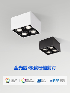 无主灯斗胆灯全光谱明装筒灯防眩客厅已接入米家APP智能涂鸦射灯