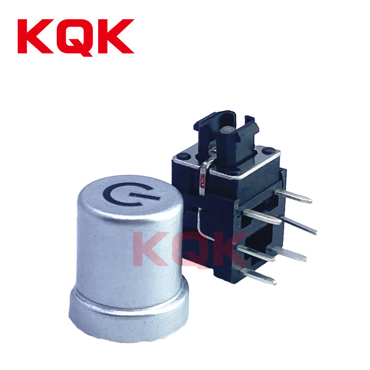 KQK侧按带灯轻触开关6*6侧按卧式圆帽直径10mm红蓝双色带灯按键