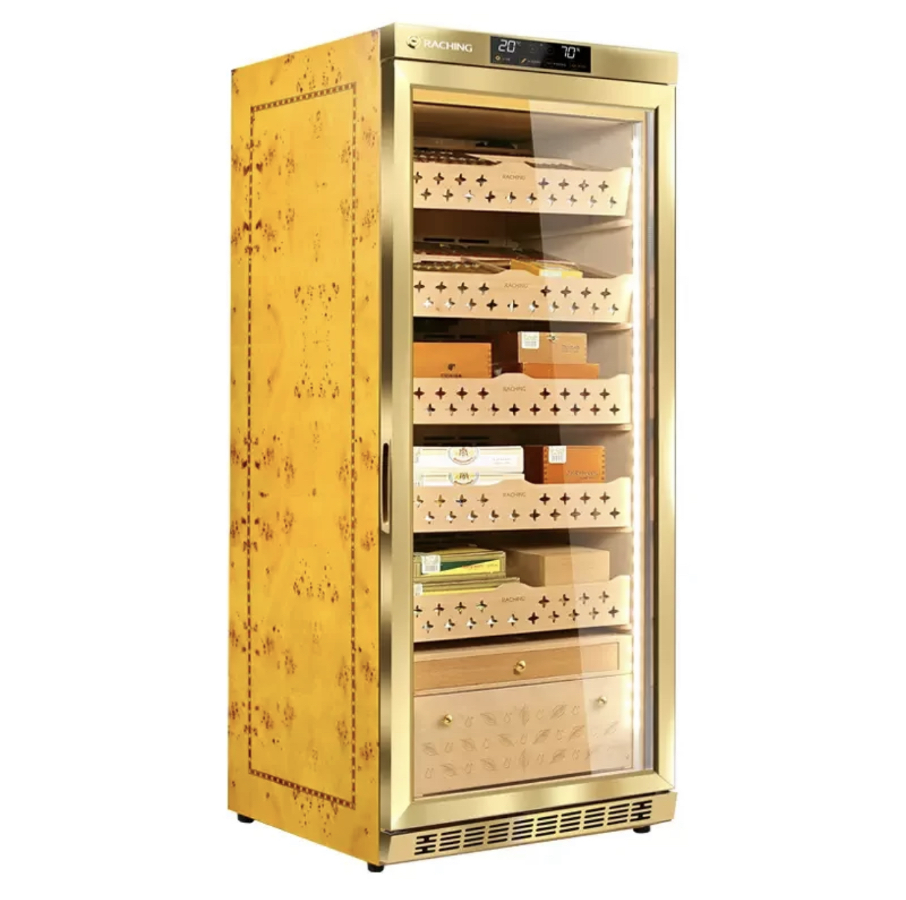 雪茄柜MON1800A智能水平线实木恒温恒湿雪茄保湿烟柜