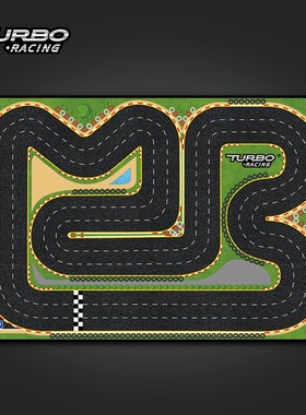 TURBO RACING 1/76迷你遥控车 大号场景赛道 漂移跑道垫 水泥墩